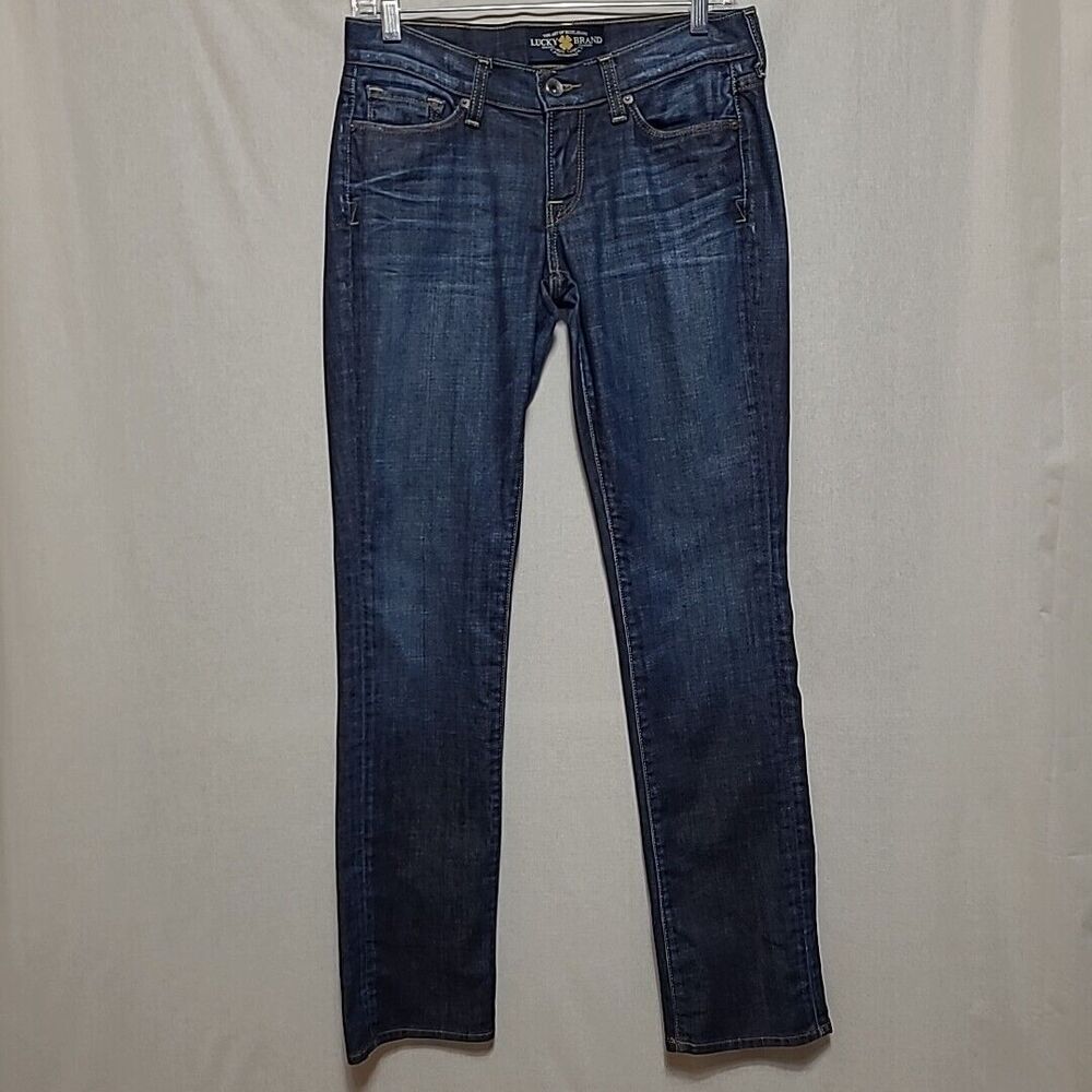 Lucky Brand Women's Zoe Skinny Jeans Size 6/28 Regular Dark Wash Low Rise - Picture 2 of 15